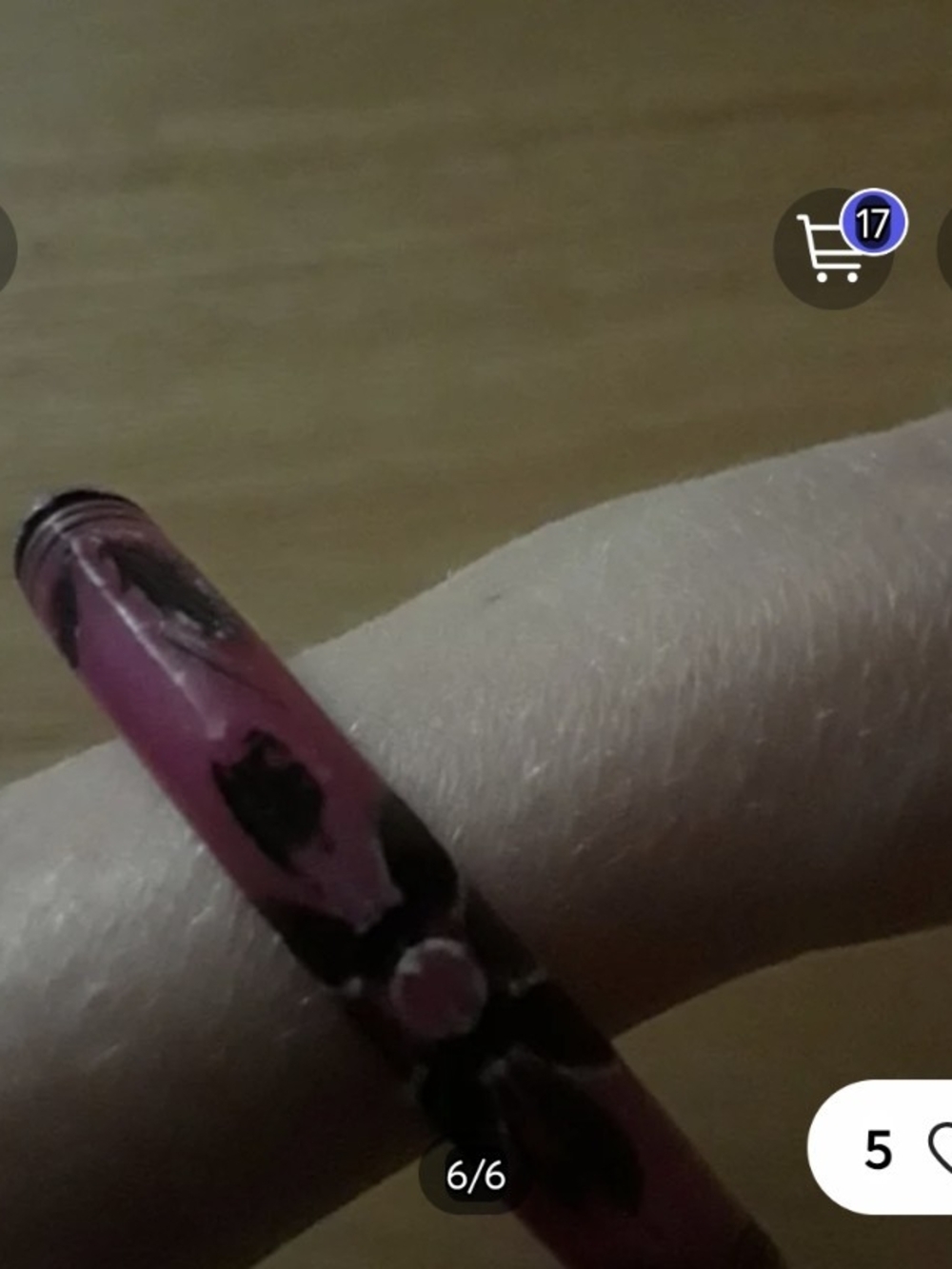 Vintage Pink Floral Pattern Bracelet